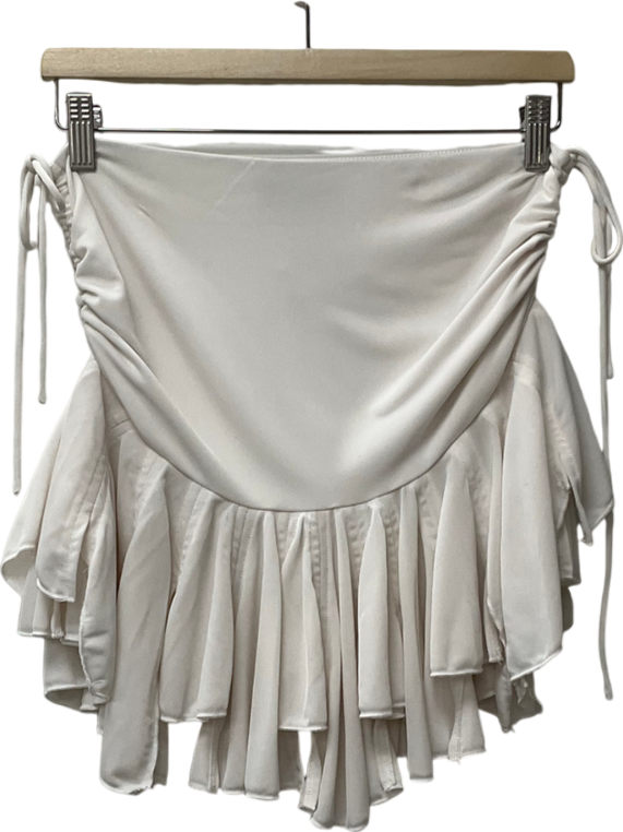 White Fox White Wait On You Mini Skirt UK L