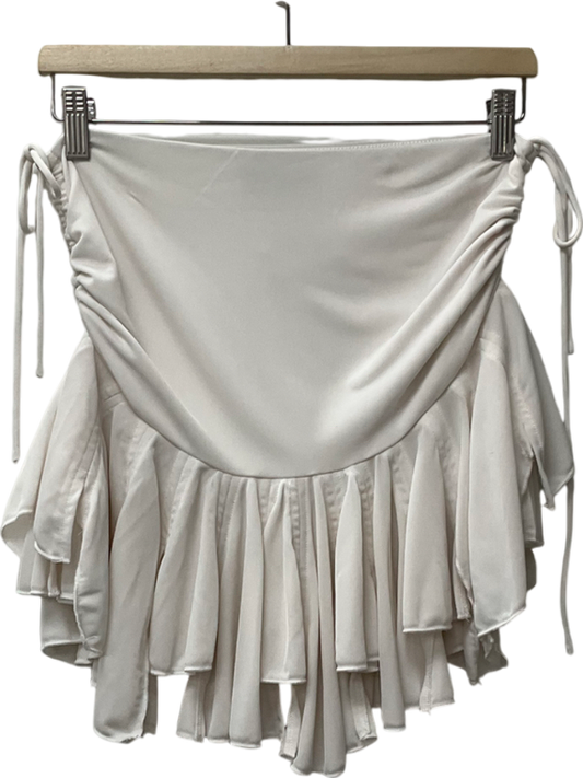 White Fox White Wait On You Mini Skirt UK L