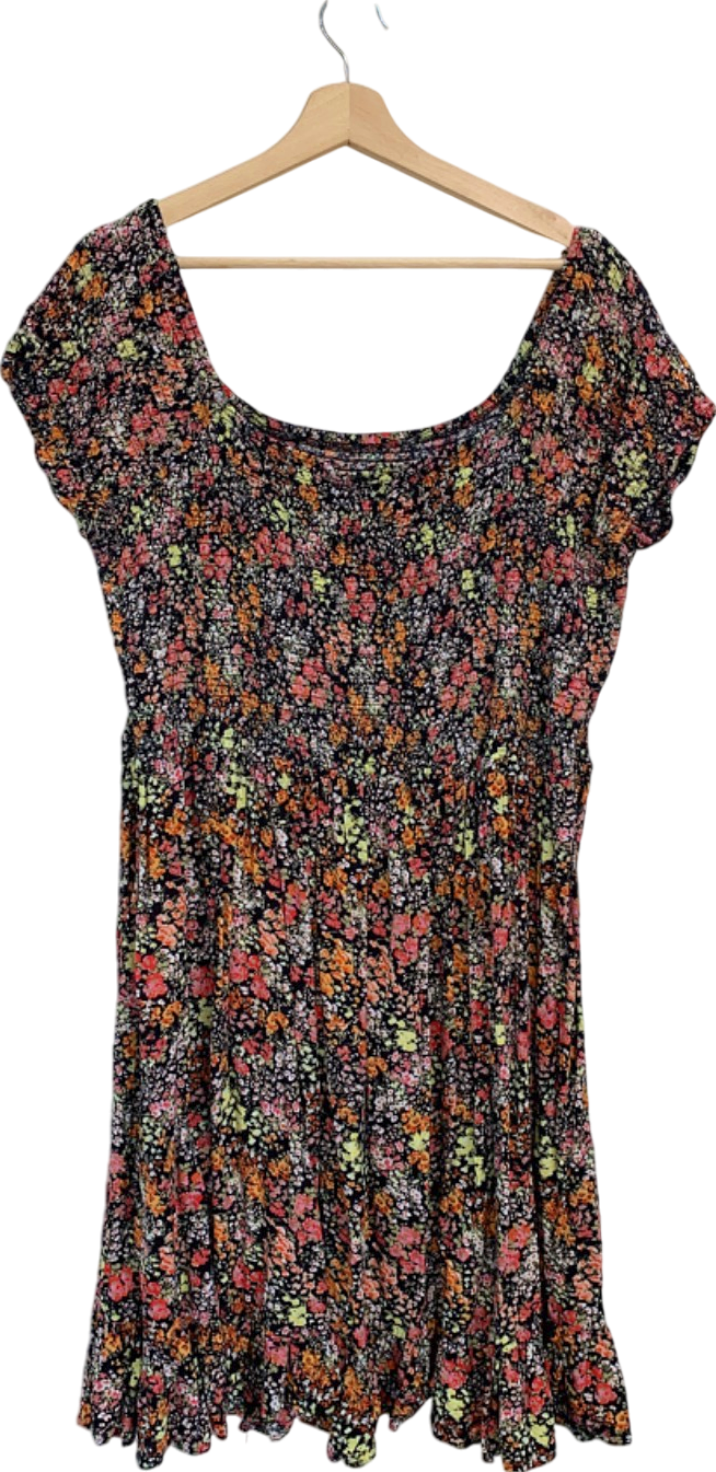 Yours Multicolour Floral Print Dress Size UK 26-28