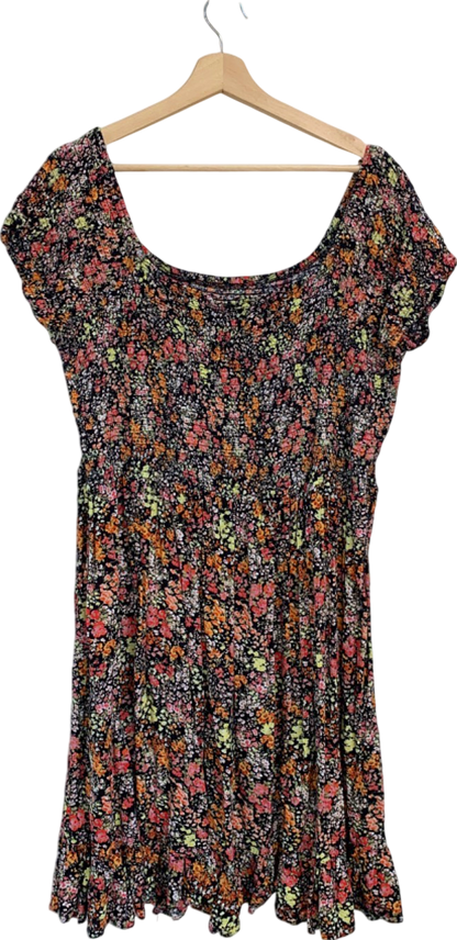 Yours Multicolour Floral Print Dress Size UK 26-28