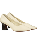 Neous Cream Leather Heeled Pumps UK 8 EU 41 👠