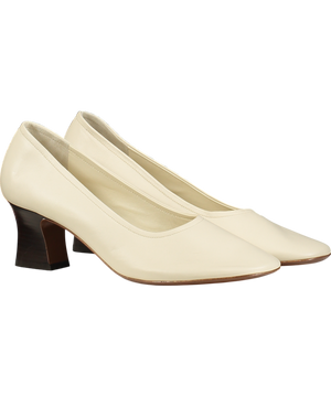 Neous Cream Leather Heeled Pumps UK 8 EU 41