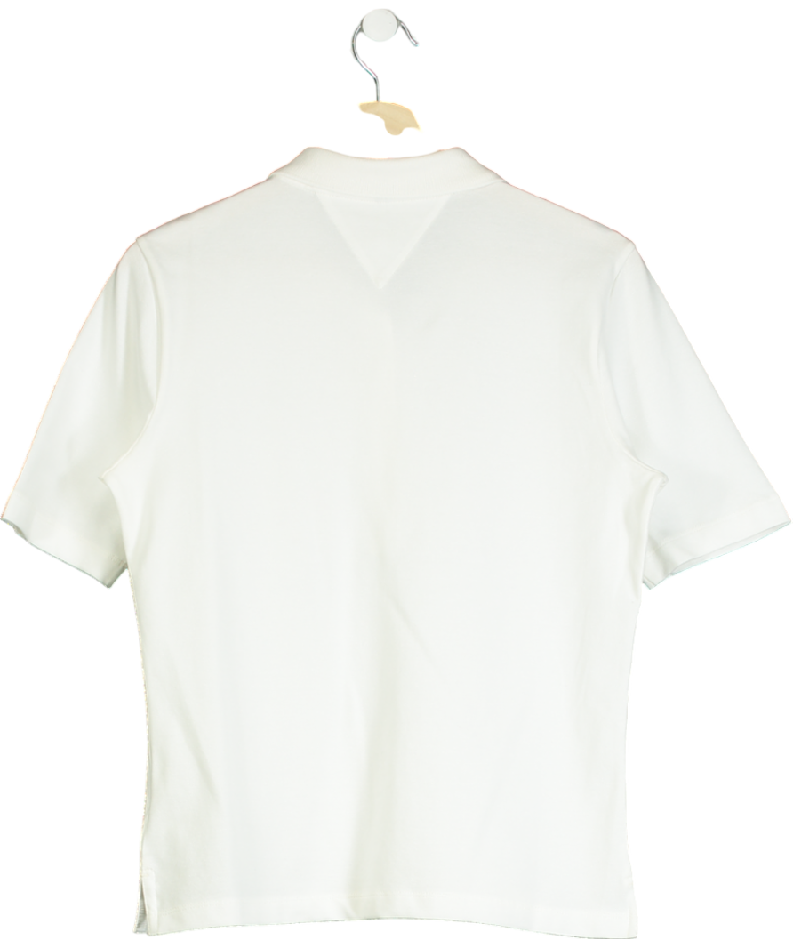 Tommy Hilfiger White 1985 Reg Pique Polo UK S