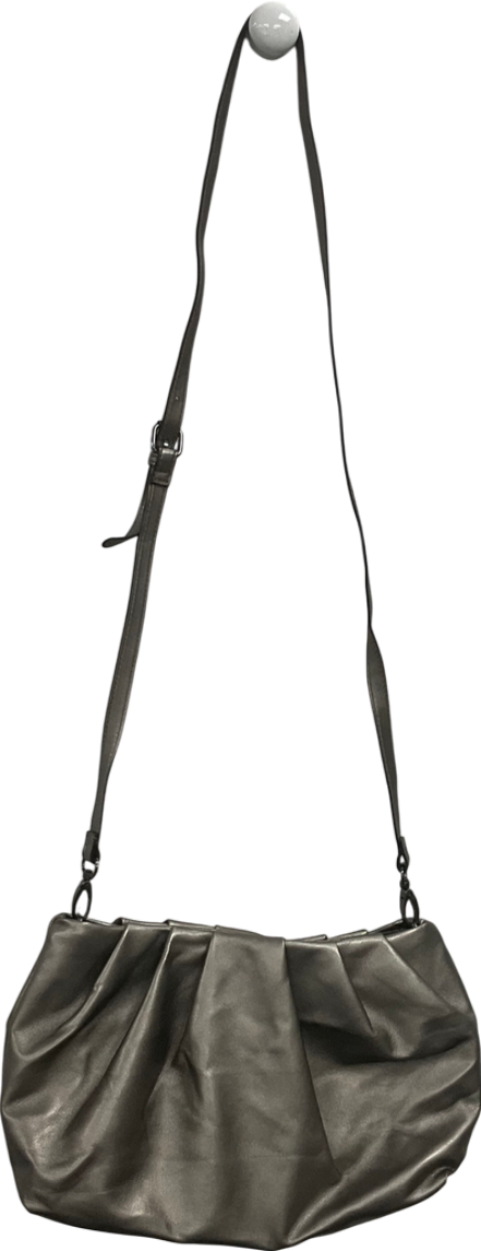 TU Metallic Ruched Detailed Oversize Clutch/shoulder Bag