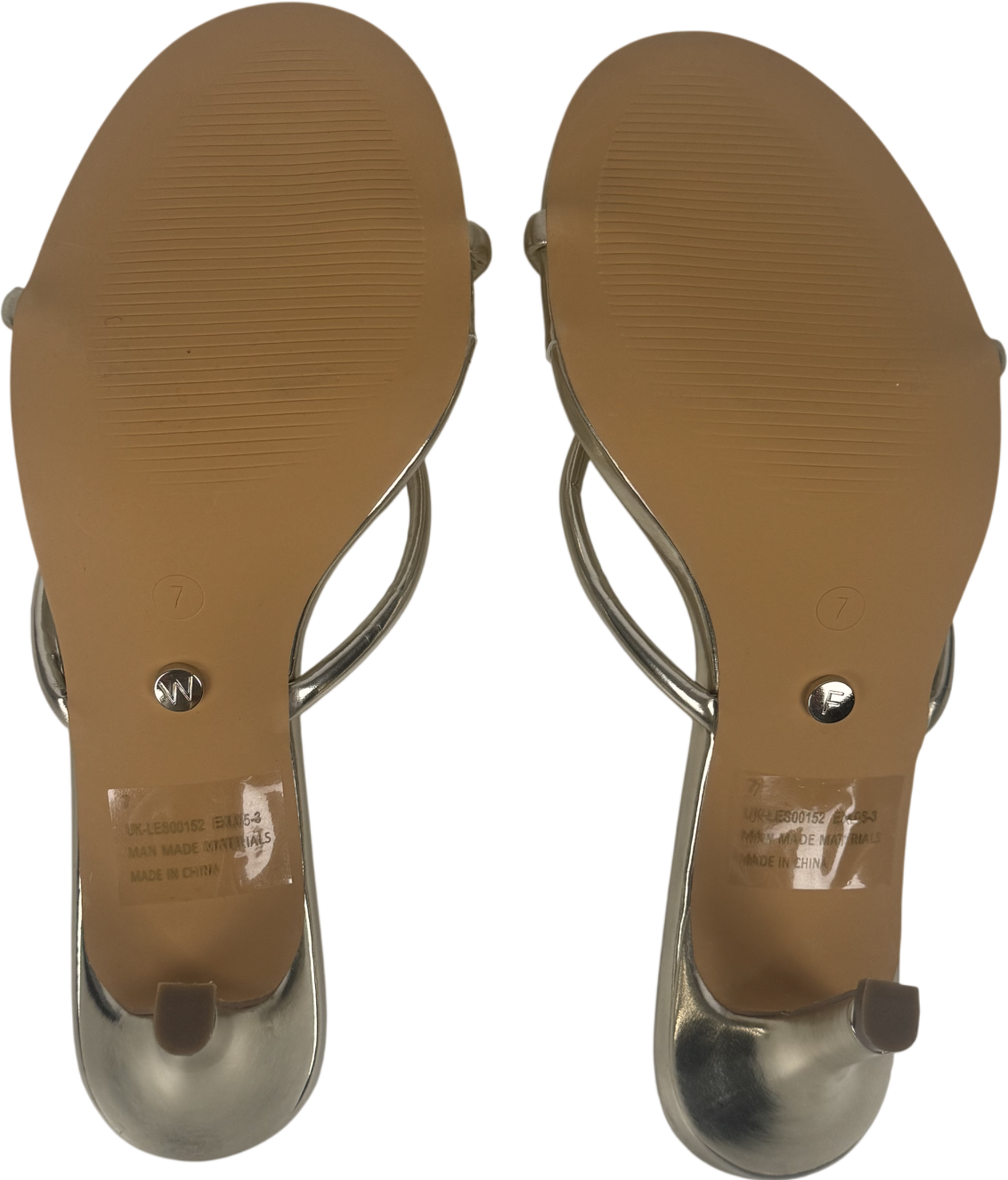 White Fox Metallic Mary Mules Champagne UK 7 EU 40 👠