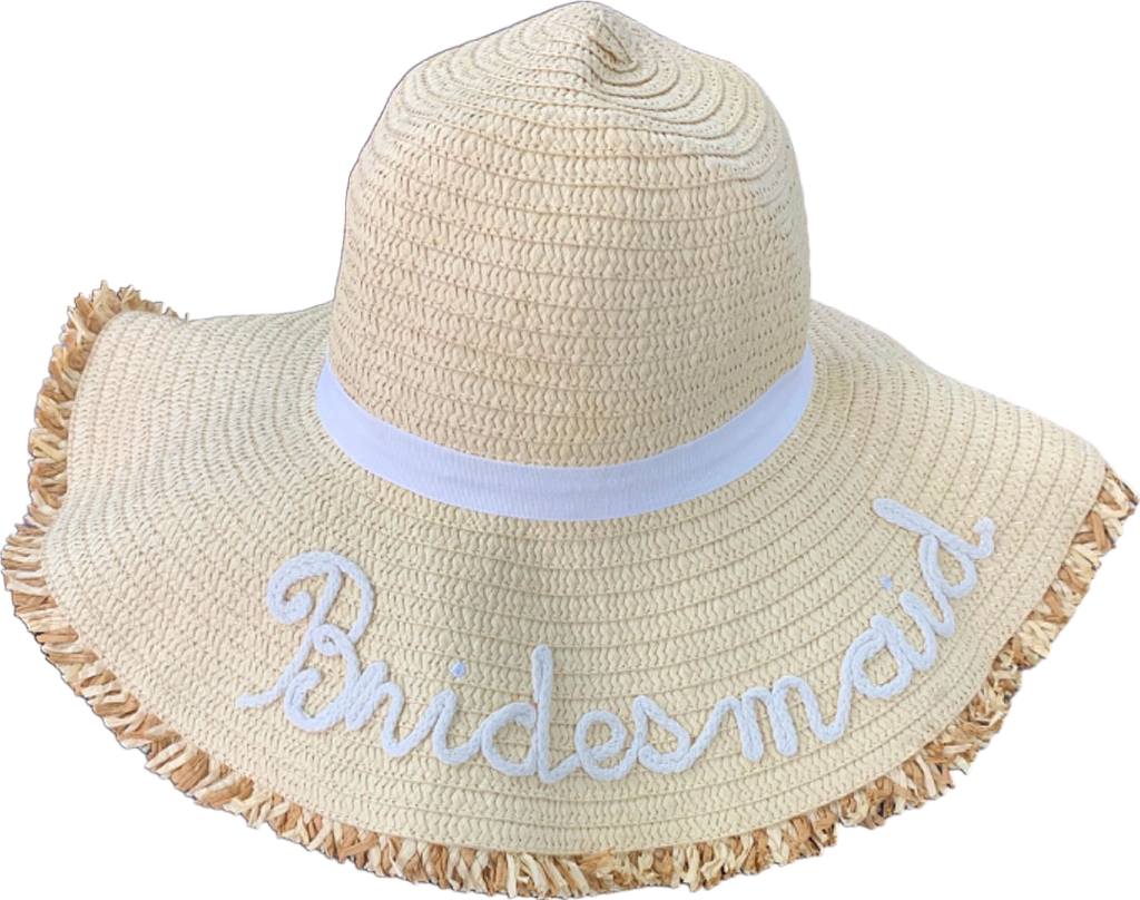 South Beach Beige Bridesmaid Floppy Sun Hat One Size