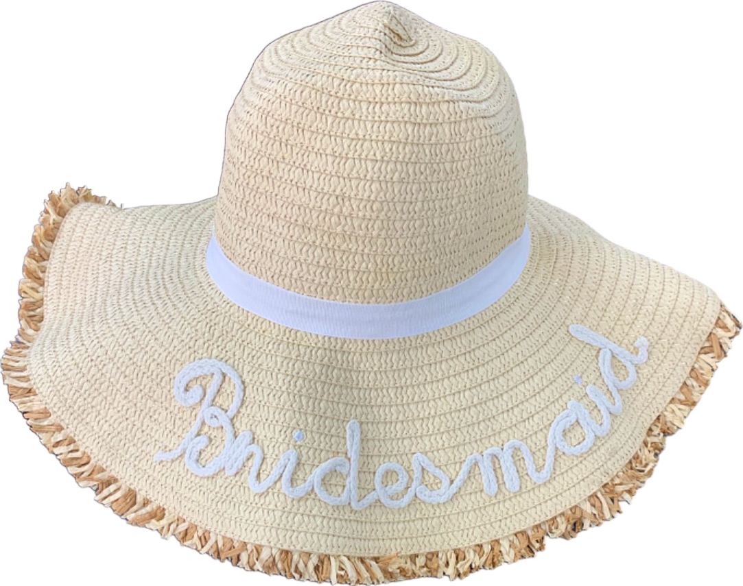 South Beach Beige Bridesmaid Floppy Sun Hat One Size