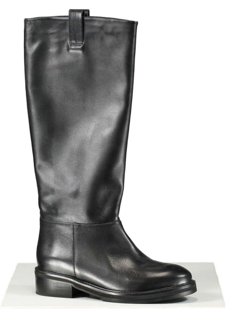 Flattered Black Frances Leather Boots UK 6 EU 39 👠