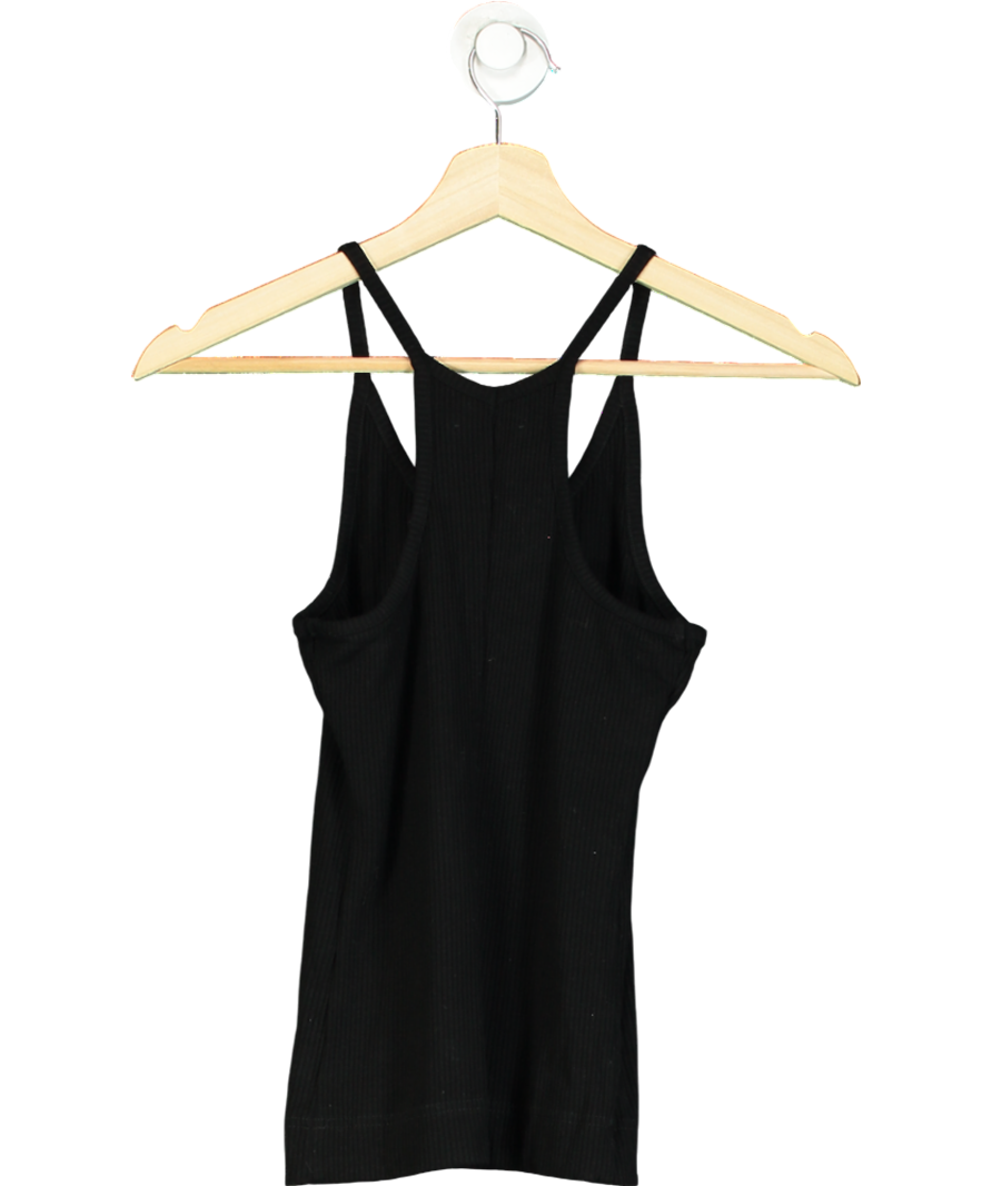 Moschino Black Logo Patch Sleeveless Knitted Top UK S