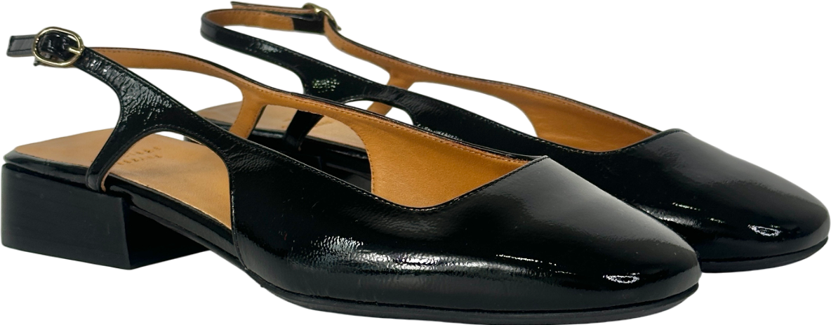 Sezane Black leather Livie Babies Mary Jane shoes UK 7 EU 40 👠