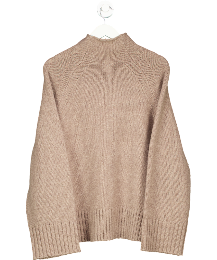 Jigsaw Brown Snowdon Wool Blend Jumper UK L