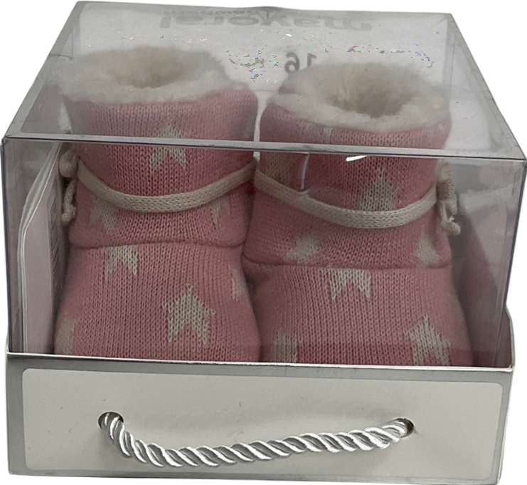 Mayoral Pink Star Embellished Knitted Pre Walker Shoes UK 1 EU 16 👼