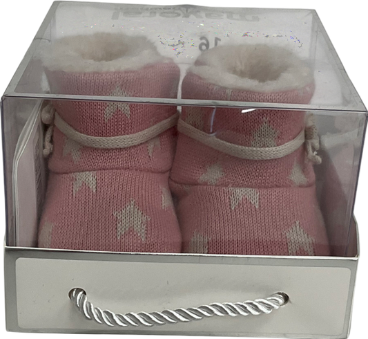 Mayoral Pink Star Embellished Knitted Pre Walker Shoes UK 1 EU 16 👼