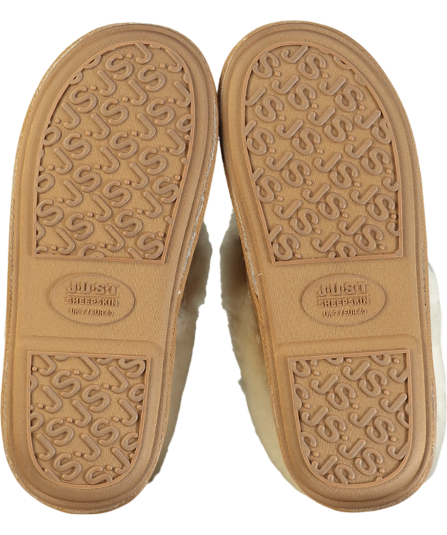 Just Sheepskin Brown Classic Sheepskin Slipper UK 7 EU 40 👠