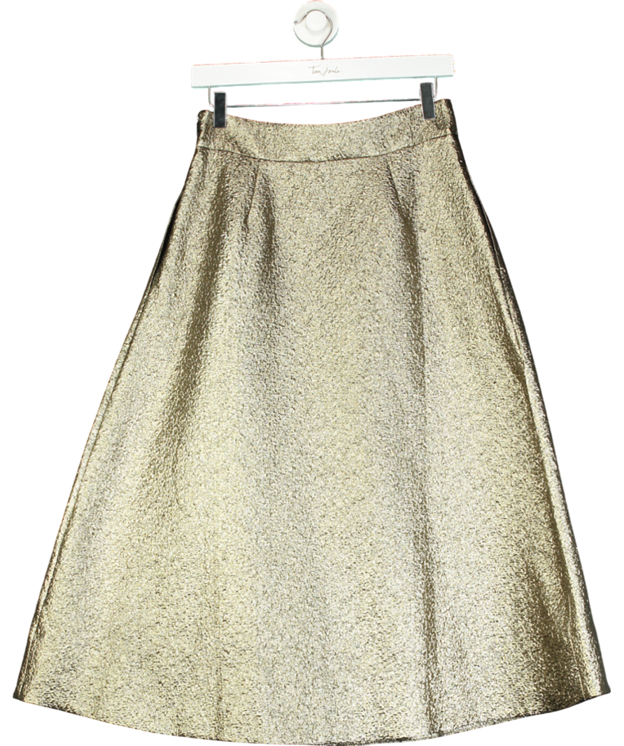 Boden Metallic Angelica Jacquard Pleat Skirt UK 10