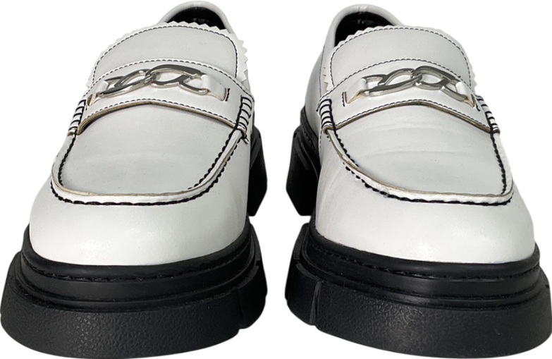 boohooMan White Track Sole Snaffle Loafer UK 10 EU 44 👞