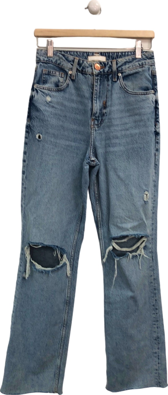 River Island Blue Distressed Jeans UK 6