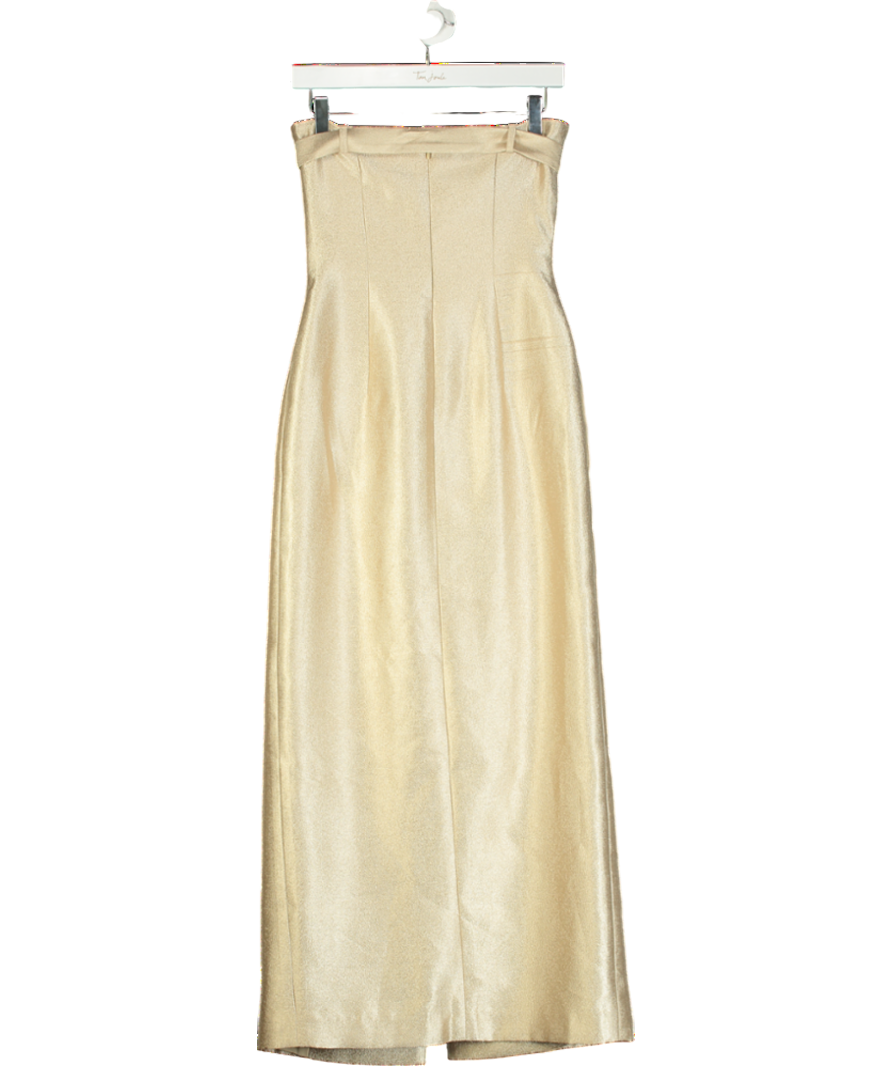 Montsand Metallic Glory Taffeta Long Dress UK S