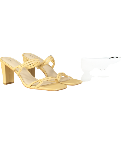 REISS Beige Emmy-block Heel Mid Sandal UK 6 EU 39 👠