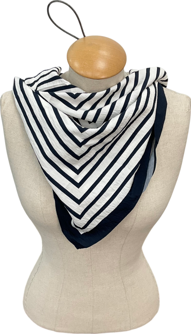 Mint Velvet White Geometric Print Neck Scarf