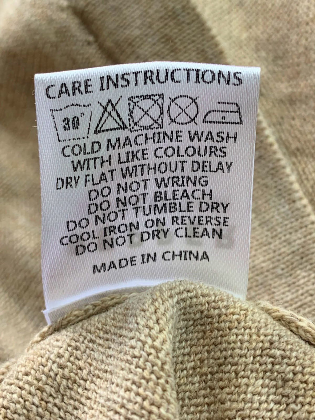 Pepper Beige Oversized Cotton Jumper One Size