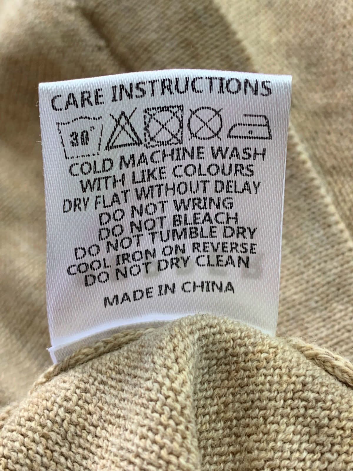 Pepper Beige Oversized Cotton Jumper One Size