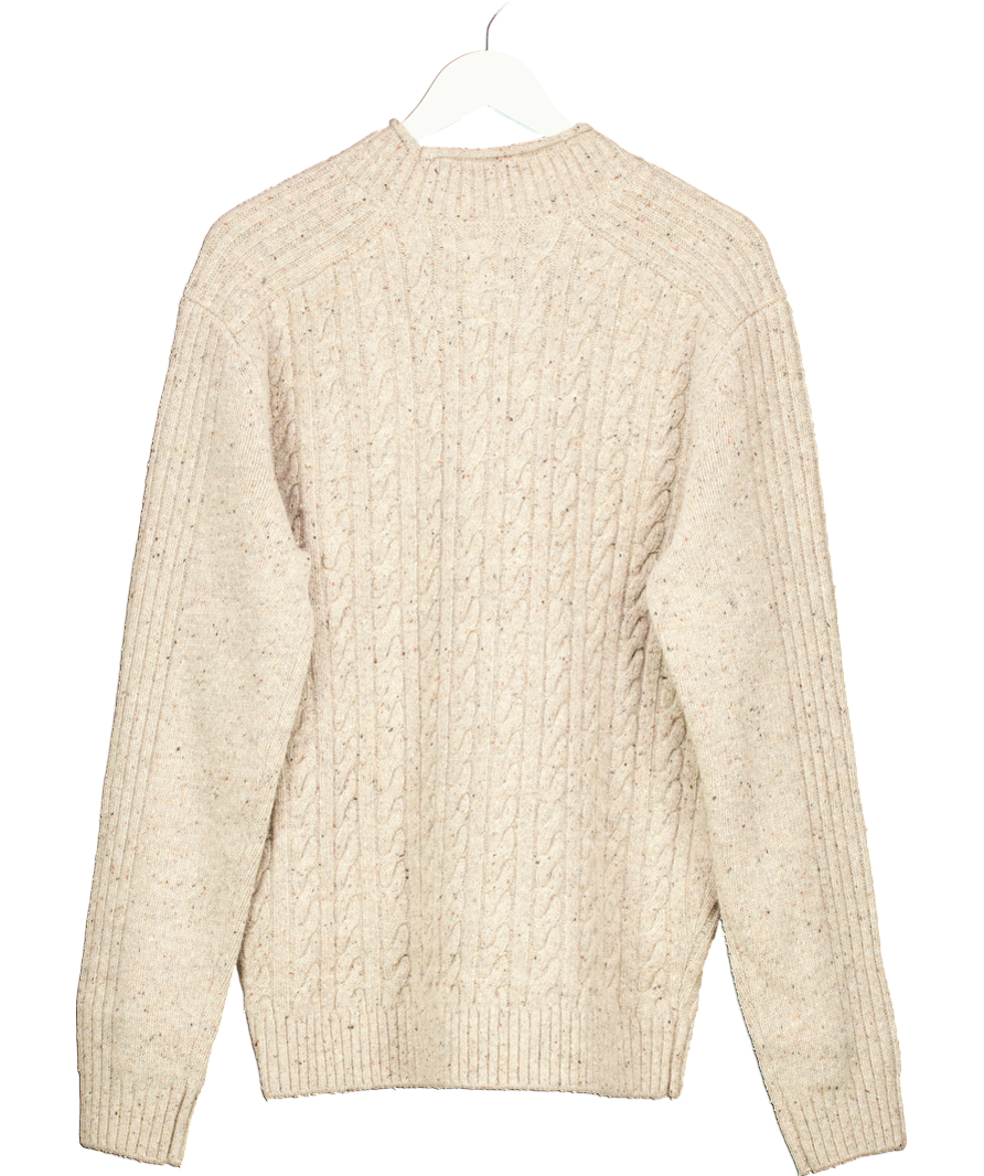 joules Cream Wool Knit Jumper UK M