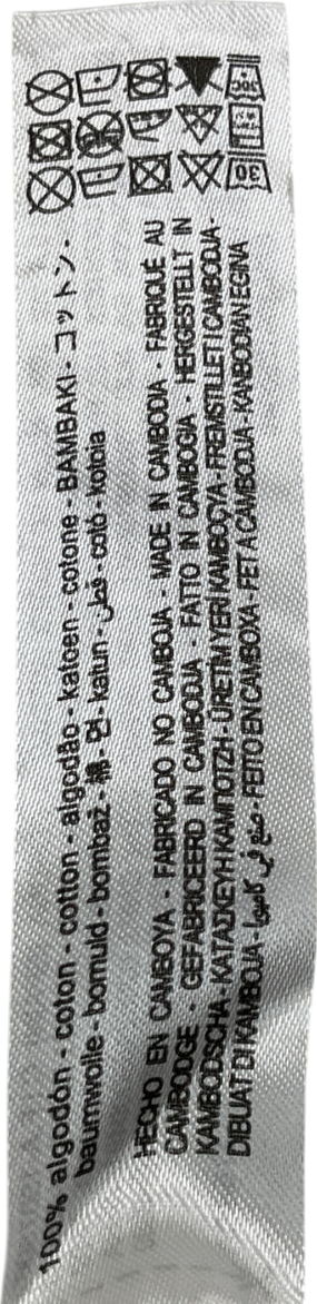 ZARA White Cropped Poplin Shirt With Floral Detailing UK L