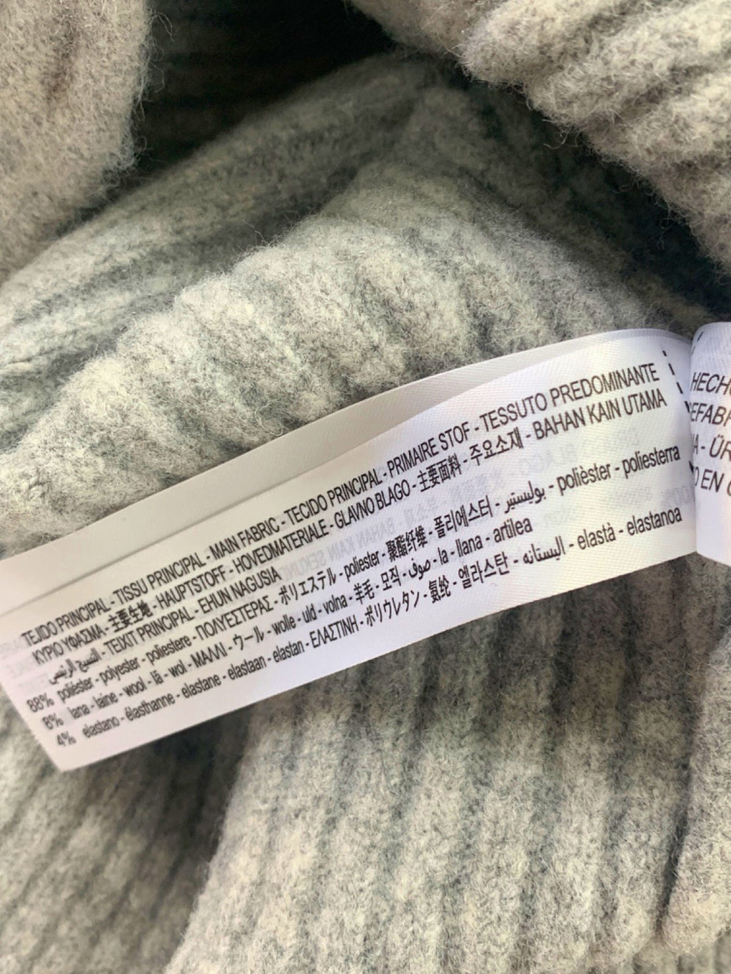 Zara Grey Off-Shoulder Knit Cardigan UK S