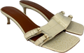 By Far White Croc-Effect Leather Sandals UK 6.5