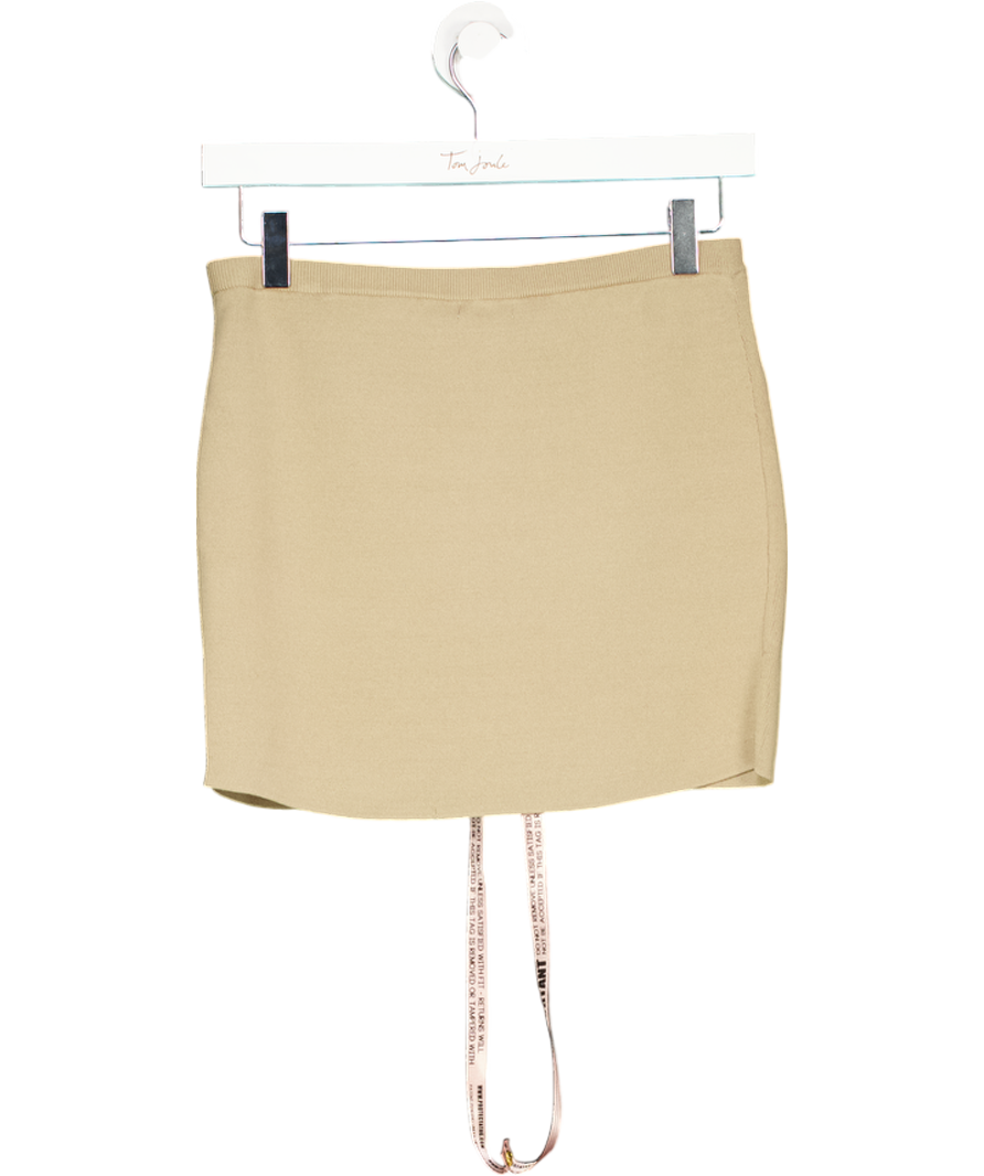 House of CB Beige Mariella Knit Mini Skirt UK M