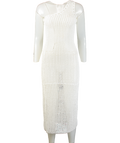 IRO White Widdy One-shoulder Knitted Dress UK XS