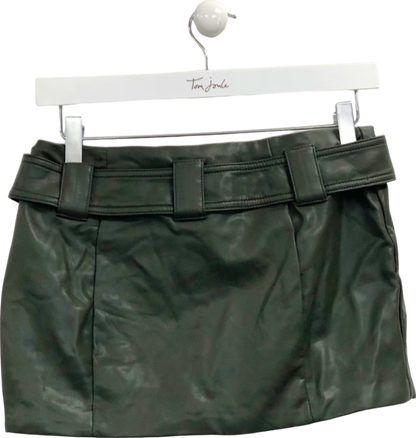 Mistress Rocks Dark Green Mini Skirt with Belt UK S