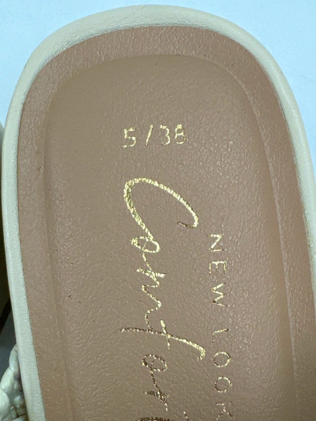 New Look Beige Crochet Heeled Sandals EU 38 UK 5