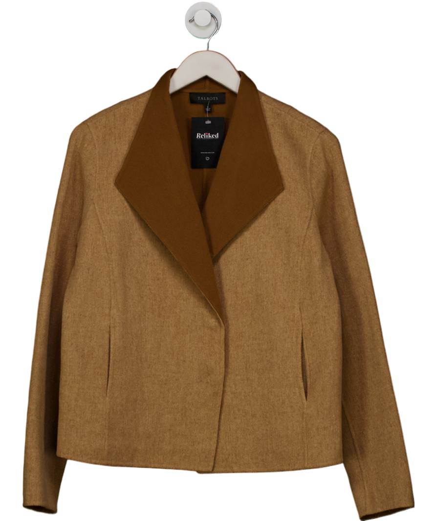 TALBOTS Beige Cosy Double Face Wool Blend Jacket Us4 UK 8