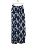 George Blue Abstract Wide Leg Trousers UK 18
