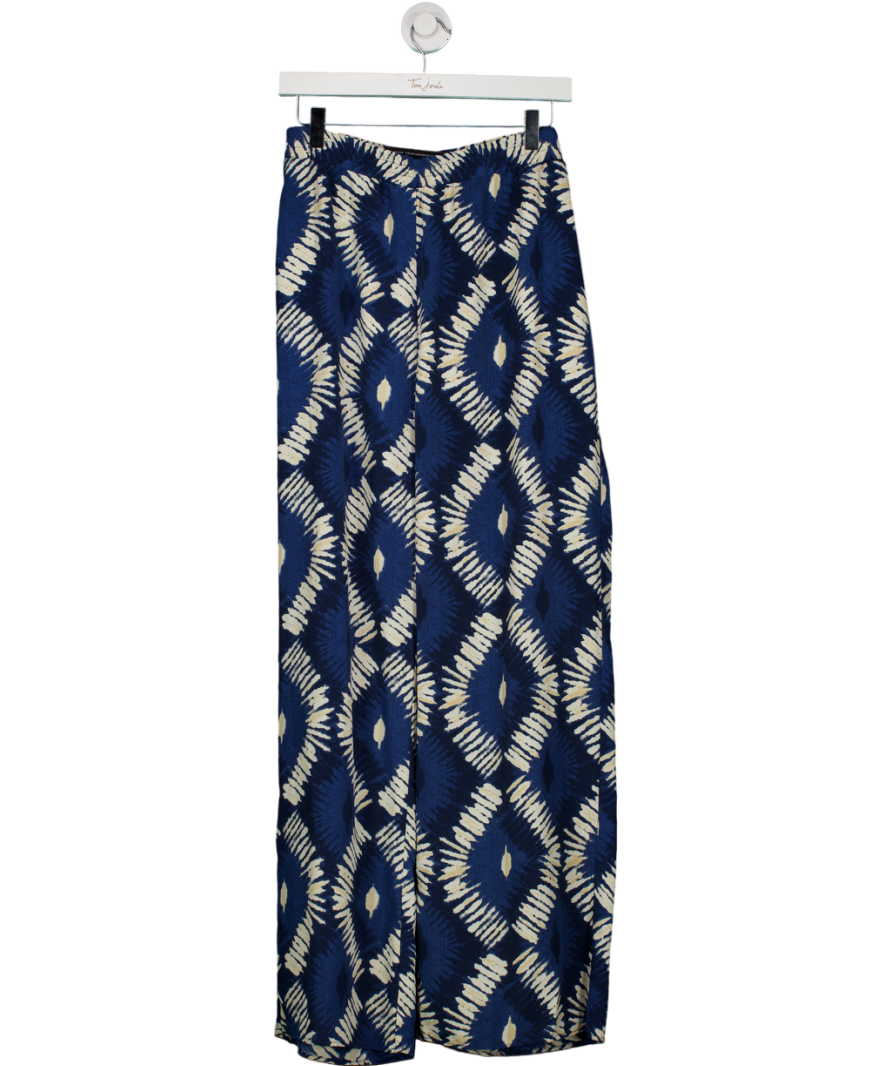 George Blue Abstract Wide Leg Trousers UK 18