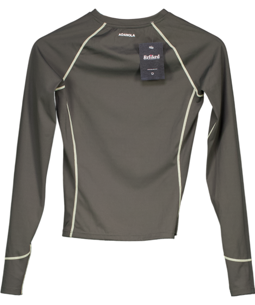 Adanola Green Ultimate Seam Detail Long Sleeve Top UK S