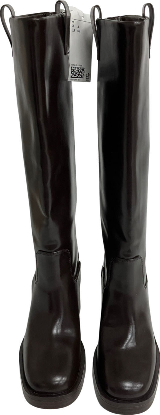 H&M Brown Knee-high Boots UK 3 EU 36 👠
