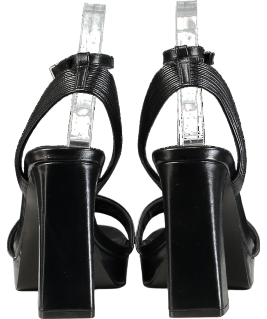 Mint Velvet Fia Black Strappy Platform Heels UK 5 EU 38 👠