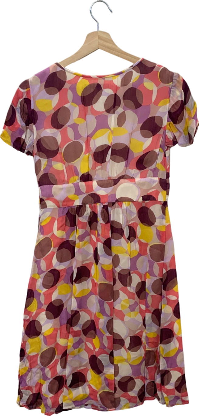 Boden Multi-coloured Geometric Print Dress Size UK 10 PETITE