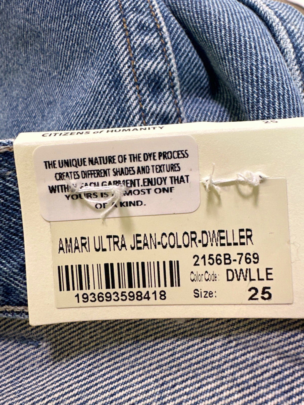 Citizens of Humanity Blue Amari Ultra Jeans UK W25