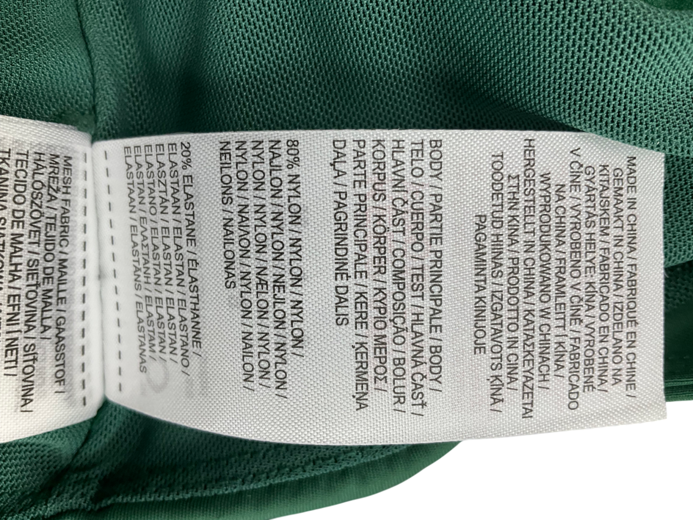 USA Pro Green Square Neck Sports Bra UK 8