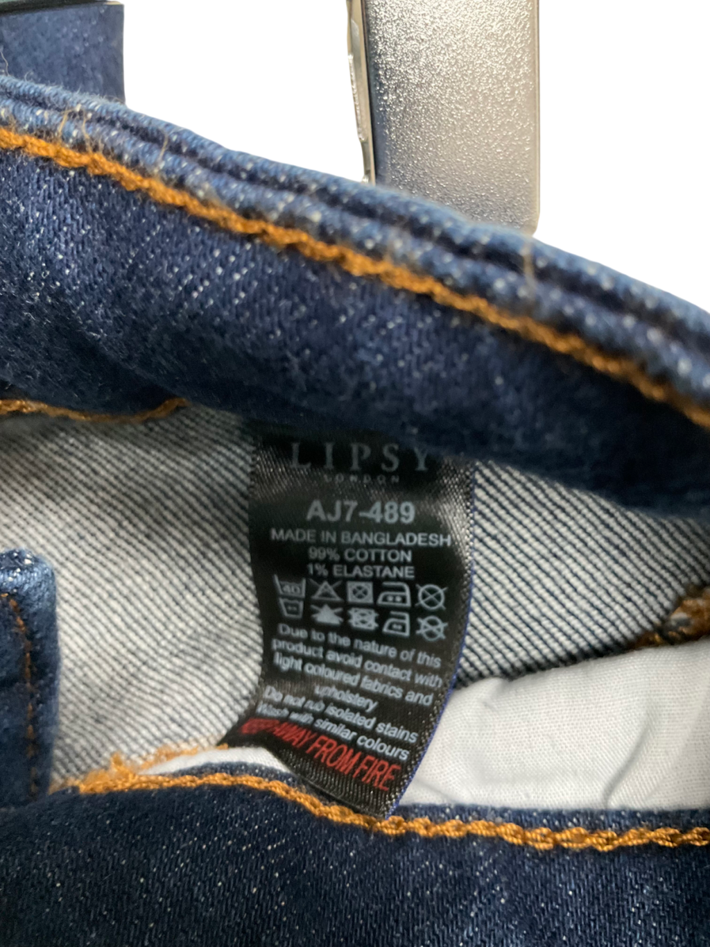 lipsy london Blue Straight Leg Jeans UK 8