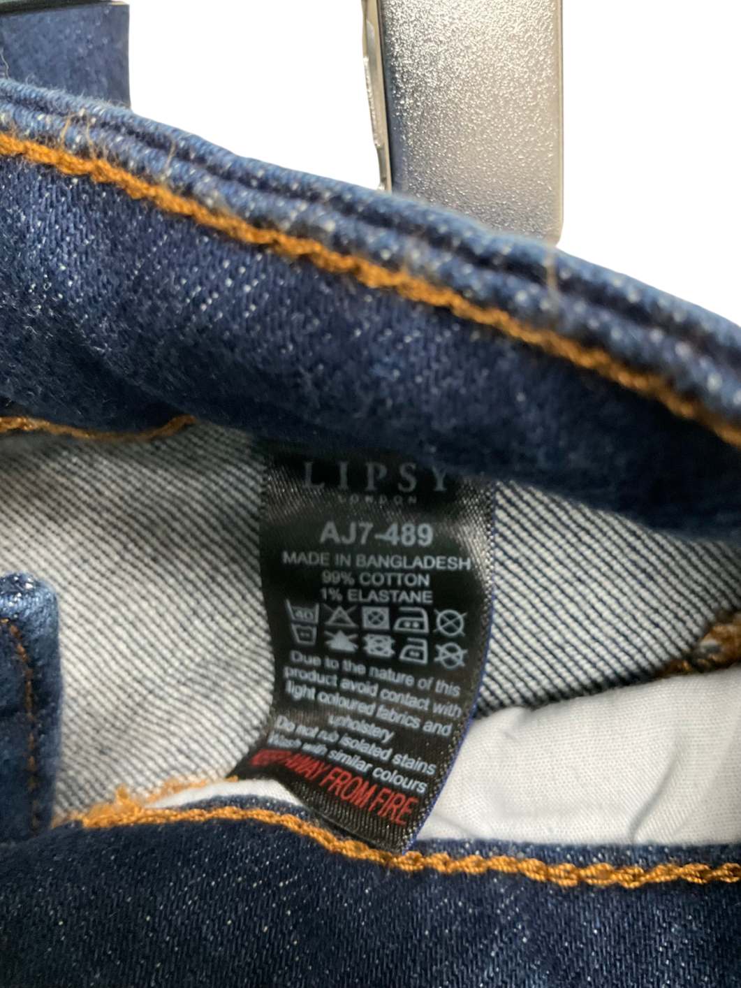 lipsy london Blue Straight Leg Jeans UK 8