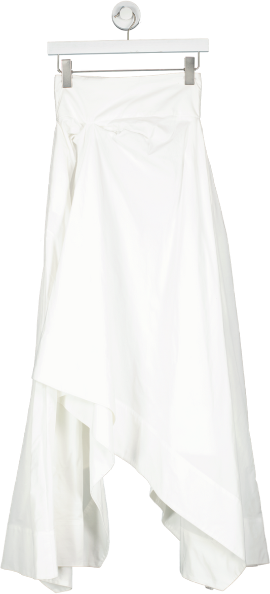 Karen Millen White Taffeta Maxi Skirt UK 6