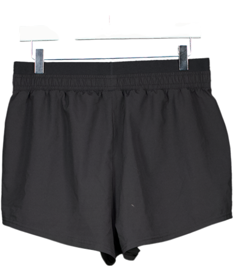 gymshark Black Double Waistband Shorts UK M