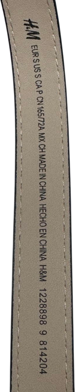 H&M Black Narrow Belt UK S