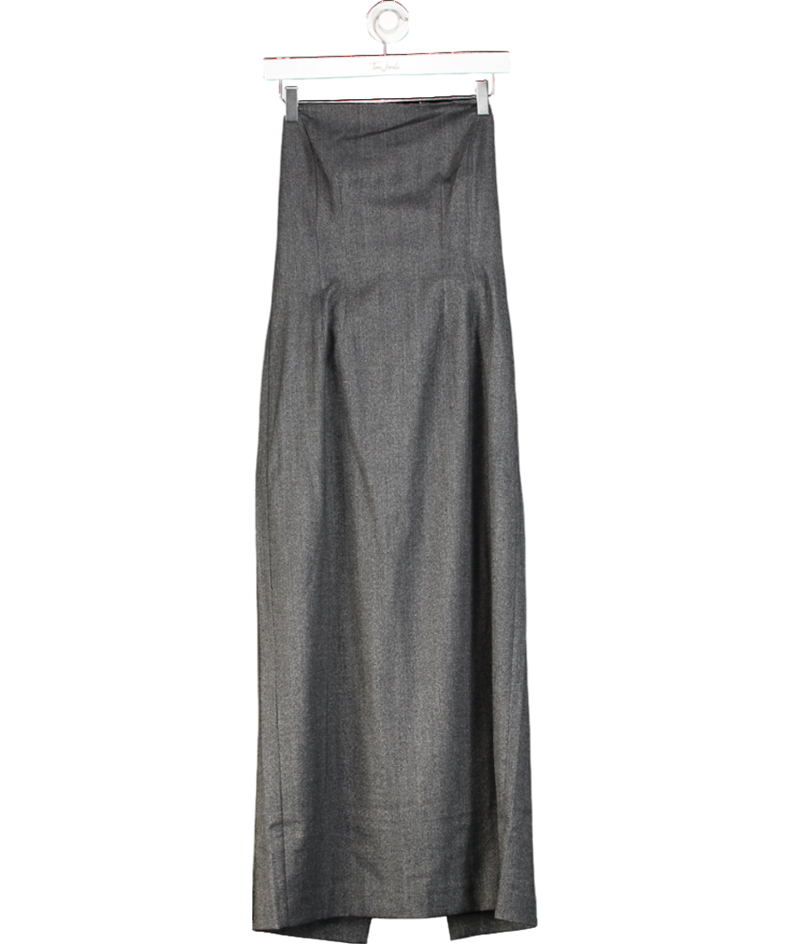 H&M Dark Grey Marl Bandeau Dress UK 12