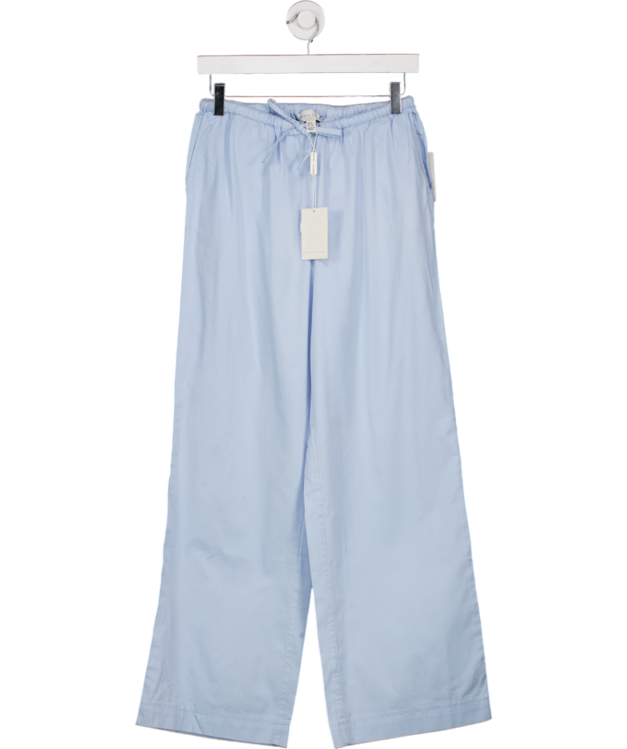 PRETTY LAVISH Blue Ryleigh Cotton Trousers UK 8